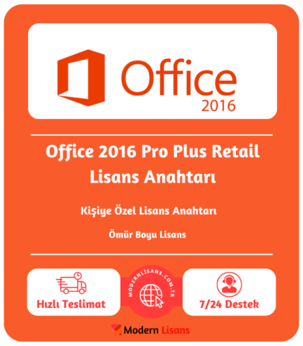 Office 2016 Pro Plus Retail Lisans Anahtarı