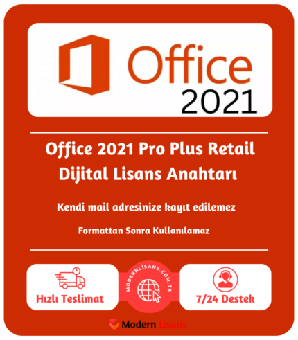 Office 2021 Pro Plus Retail Dijital Lisans Anahtarı