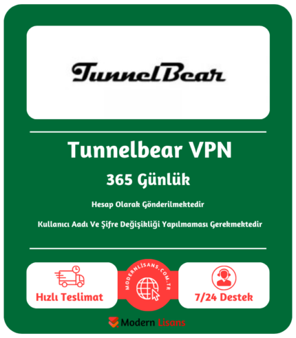 Tunnelbear VPN (365 Günlük)