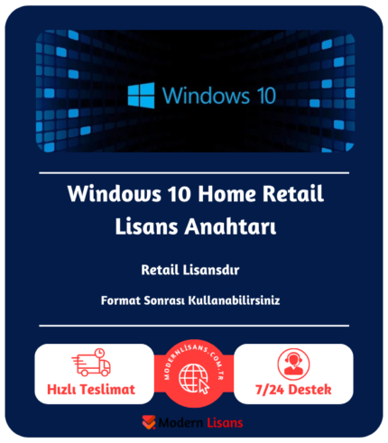 Windows 10 Home Retail Lisans Anahtarı
