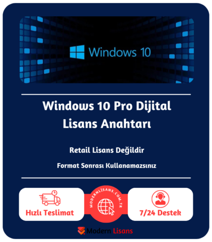 Windows 10 Pro Dijital Lisans Anahtarı
