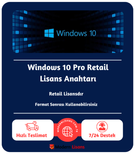 Windows 10 Pro Retail Lisans Anahtarı