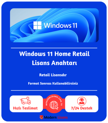 Windows 11 Home Retail Lisans Anahtarı