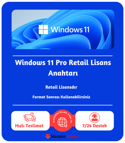 Windows 11 Pro Retail Lisans Anahtarı